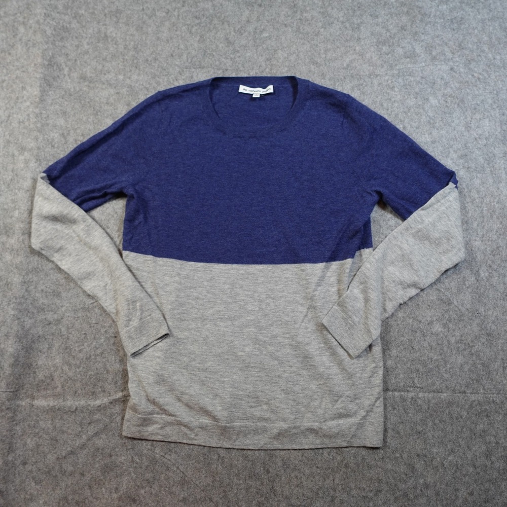 Cashmere Project Sweater Womens Small Cashmere Blue Gray Crew Neck Colorblock